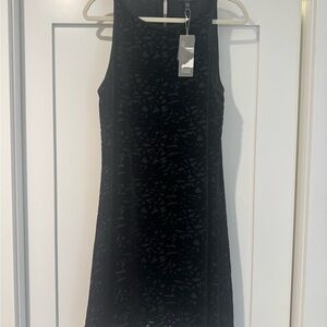 NWT Eileen Fisher Black Patterned Mini Dress